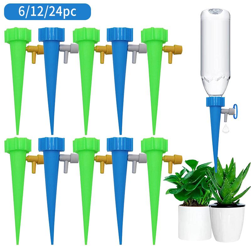 24/12/6 stücke Selbst-Bewässerung Kit Automatische Waterer Tropf Bewässerung Indoor-Anlage Automatische Bewässerung Gerät Hause Blume Garten werkzeug 6pcs grün