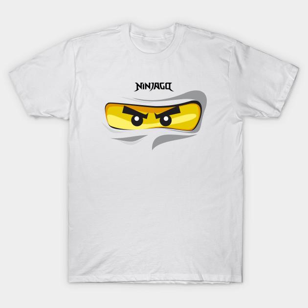 Asiatische Größe Herren Schwarz Print T-Shirt Ninjago Augen Weißer Ninja Zane Fanart Fanmade T-Shirt No-Cut Thermotransferdruck Baumwoll-T-Shirt 4XL (93-100kg) weiß