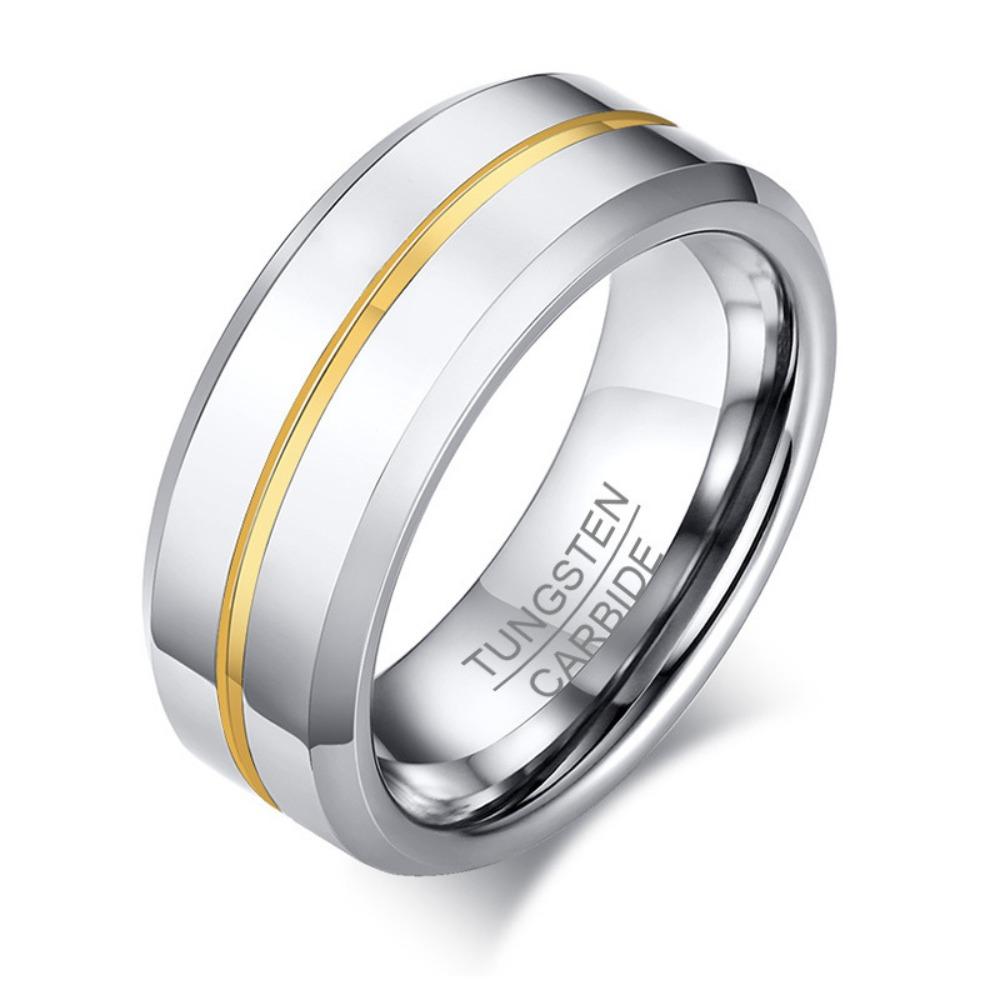 8mm Wolframstahl Flaschenöffner Ring Trendiger Herrenschmuck Langlebiges Modeaccessoire 8