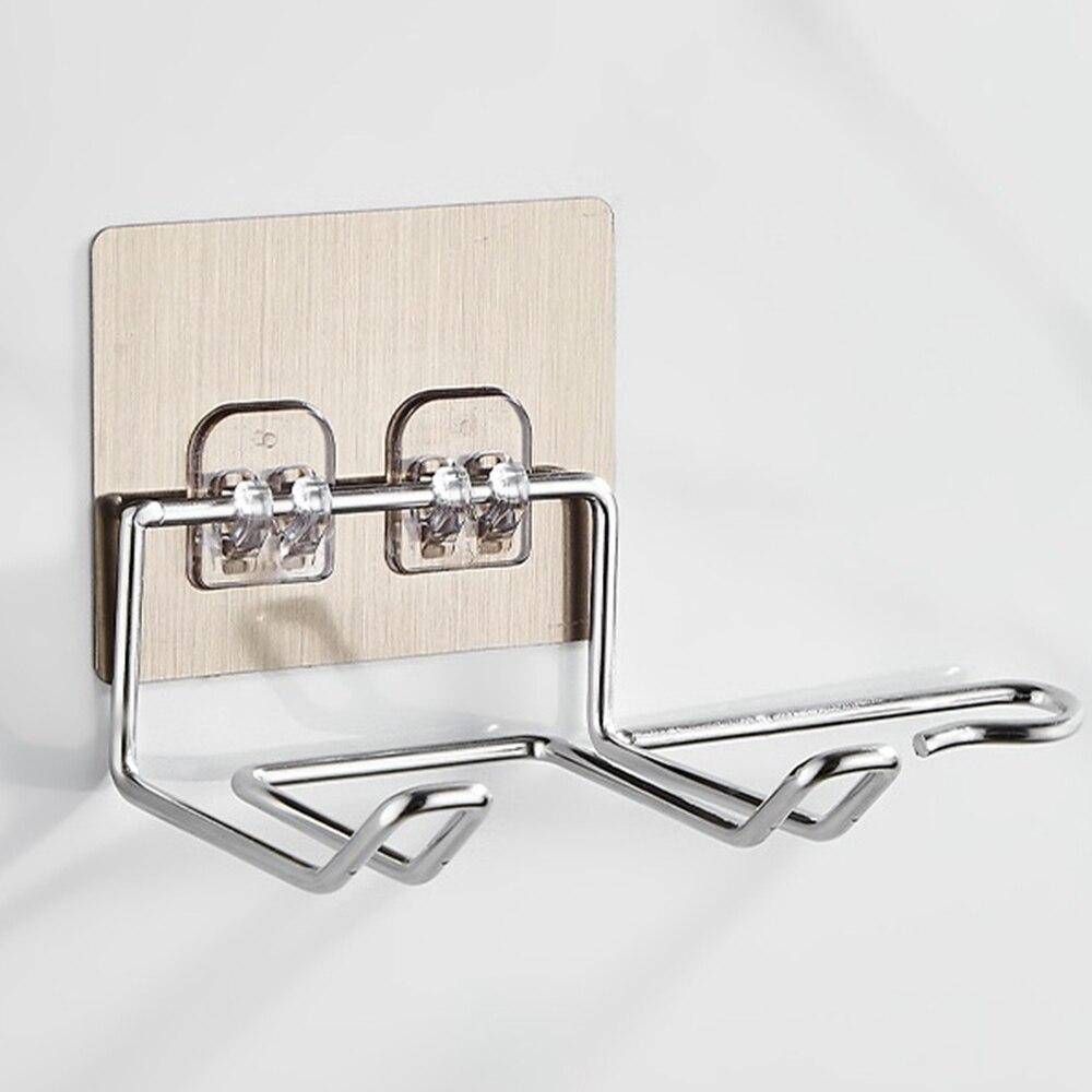 Haartrockner-Halter, Wandmontage, Haarglätter, Trockner-Halter, Badezimmer-Organizer, Aufbewahrungsregal grau