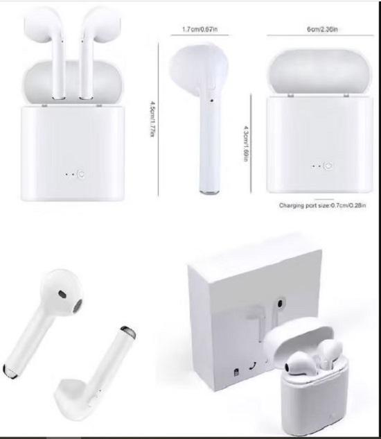 Kabelloses Headset + Headset + weißes Mikrofon für Smartphone und Tablet weiß