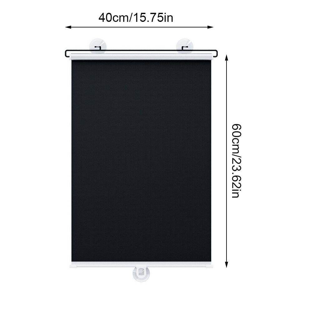 Schwarze Rollos Saugknopf Verdunkelungsvorhang Neue Auto Fenstersonnenschutzrollos Auto LKW 40x60cm