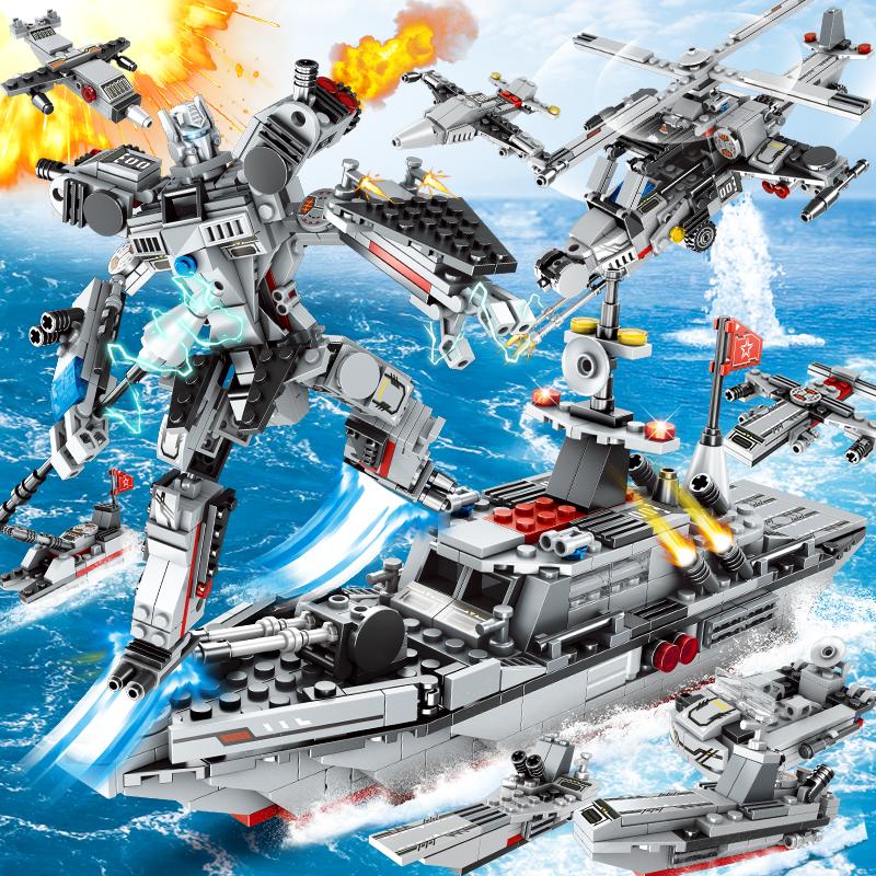 1256 Stücke Polizeistation Bausteine ​​Spielzeug für Jungen Stadt Serie Blöcke Spielzeug Lernspielzeug für Kinder ab 6 Jahren Kinder Geschenke Sea Commando-567Pcs