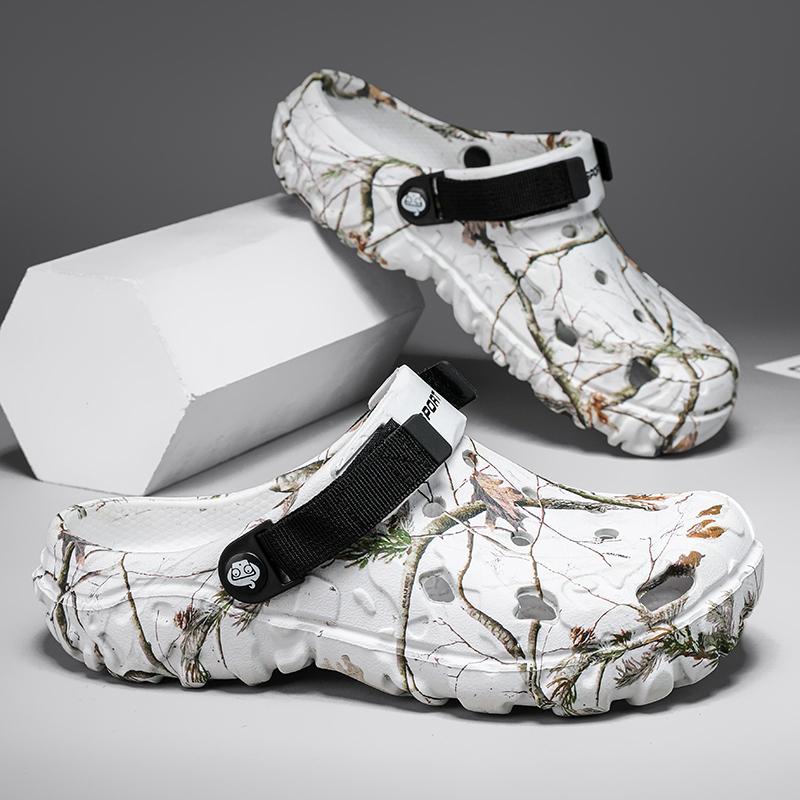 Hausschuhe Herren Sommerschuhe Casual rutschfeste verschleißfeste Sandale Bequeme hochwertige Strand-Outdoor-Hausschuhe für Männer Zapatos 43 weiß