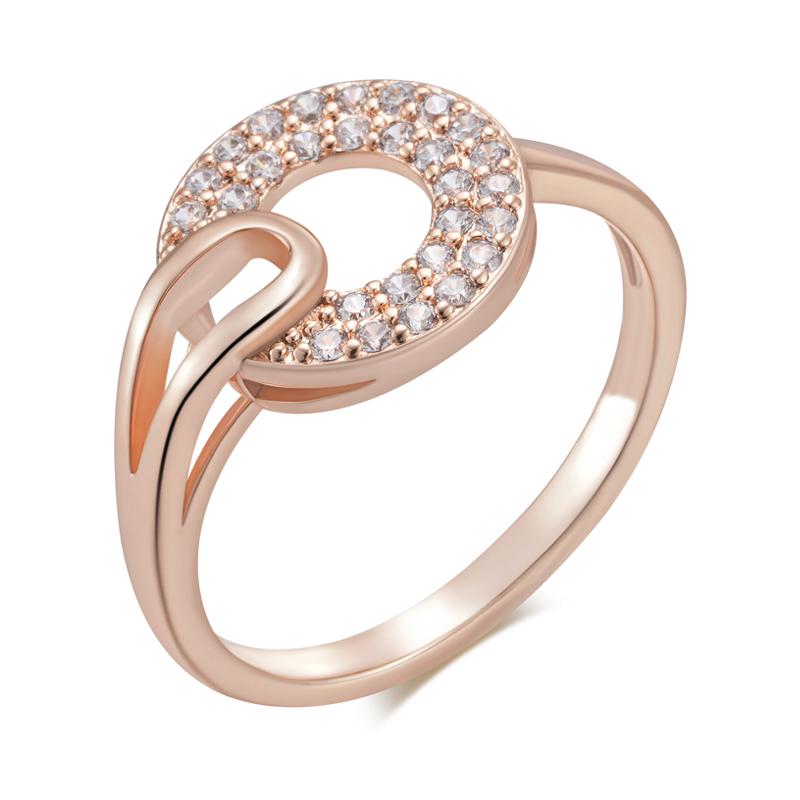 Hohlkreis-Design, goldene Ringe, doppellagig, weißer Zirkon, Damenringe, attraktive geometrische Accessoires, tragbarer Modeschmuck 7