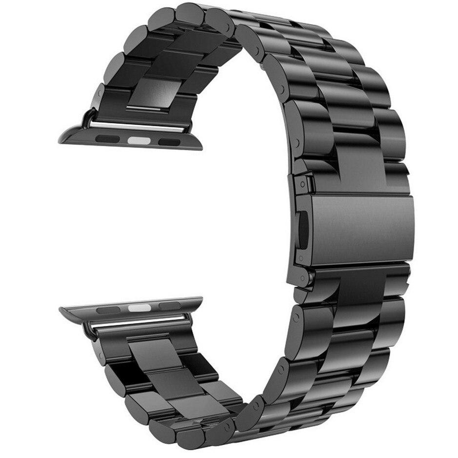 1 Stück Edelstahl Ersatzarmband für Apple Watch Band 38/40/41/42/44/45/49/46MM Für Apple Watch Armband Ultra 11 10 9 8 7 6 5 4 3 2 1 SE Band 38mm or 40mm or 41mm black