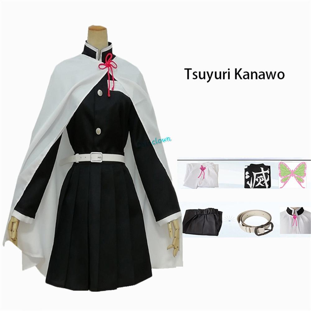 Anime-Dämonentöter: Kimetsu No Yaiba Zenitsu Giyu Tanjirou Kamado Nezuko Cosplay Frauen Kinder Männer Kimono Uniform Cosplay Kostüm 150 white