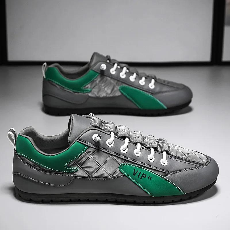 Herbst Herren Leder Freizeitschuhe Herren Sneaker Frühling Ultraleichte Herren Sneaker Slipper für Herren Laufschuhe Herren Luxus 44 grau