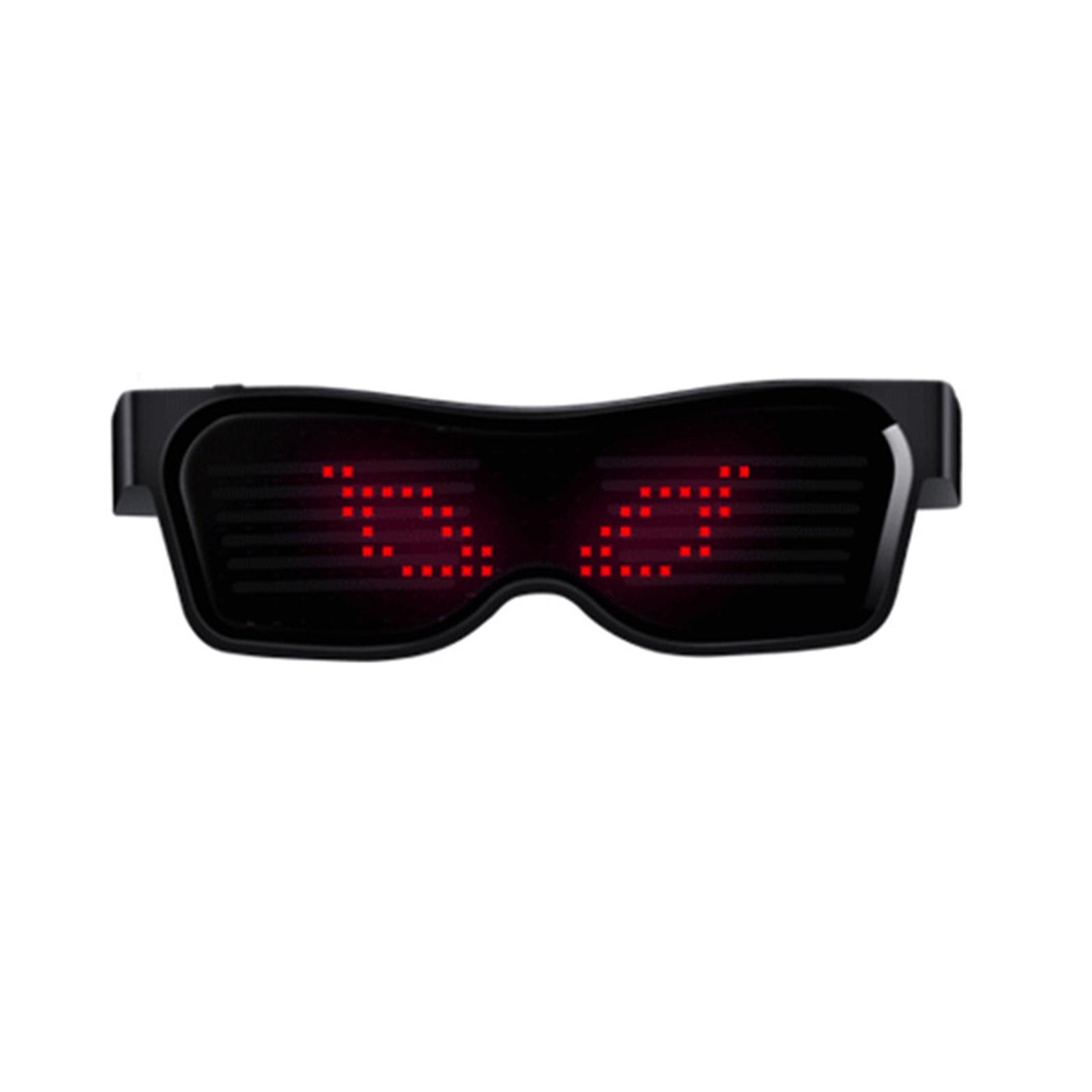 USB aufladbare LED-Lichtbrille BT-Brille APP-Steuerung Smart-Brille Modisch leuchtend rot