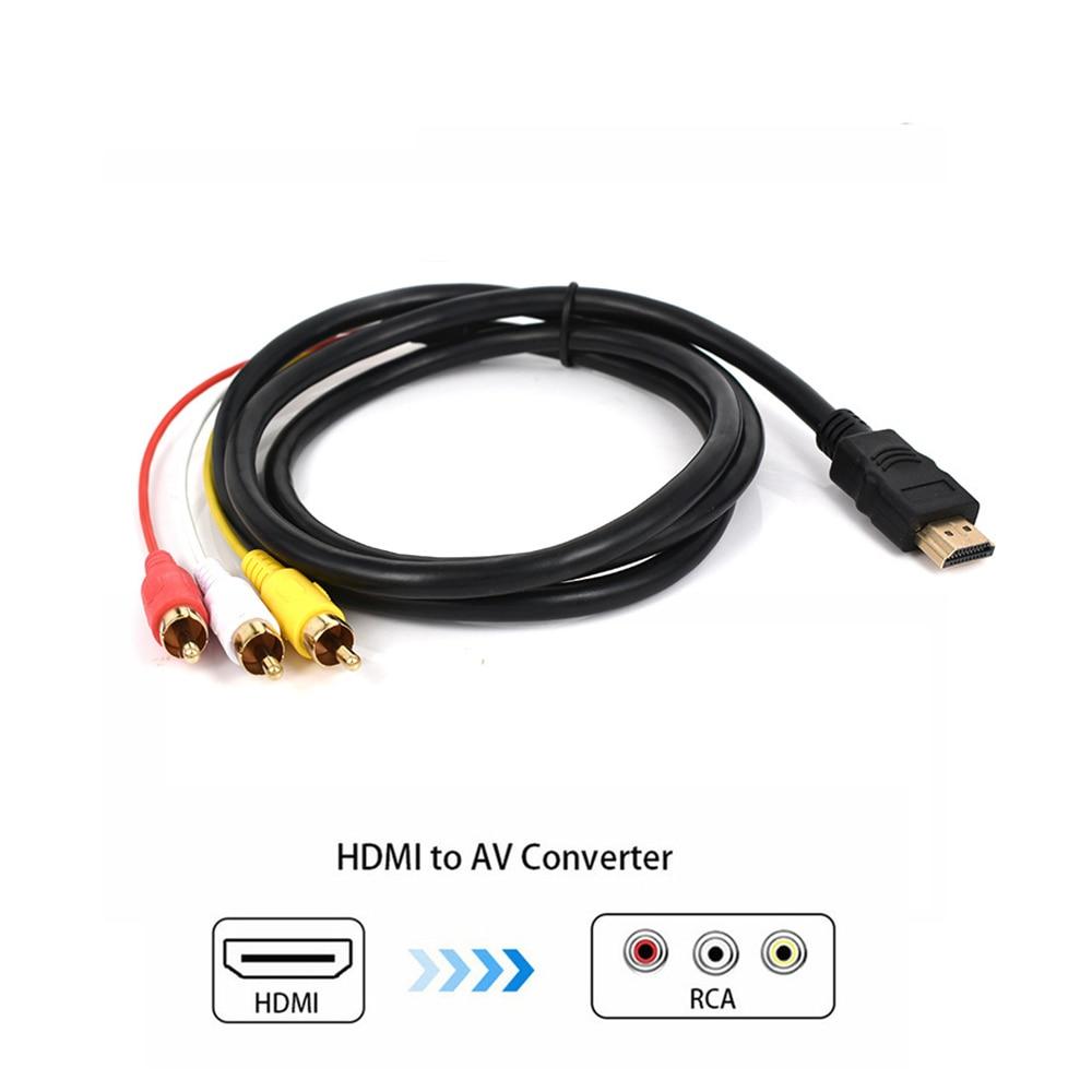 1080P 1,5 M HDMI-kompatibel zu 3 RCA Video Audio HDMI-kompatibel Kabel AV Kabel Konverter Adapter für HDTV TV Set-Box DVD Laptop 1.5m