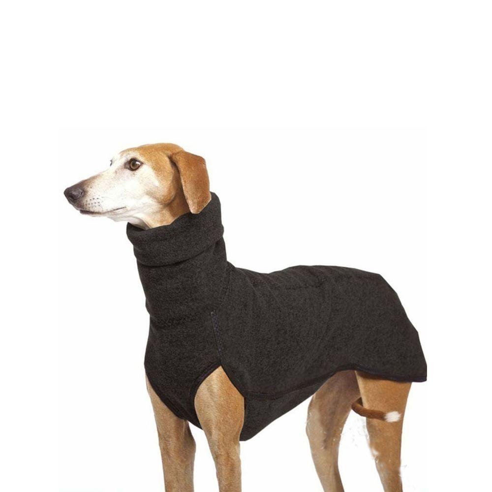 Weiche Windhund Kostüme Haustier Hoodie Mantel Geschirr Weste Pitbull Mantel Jacke Hund Hoher Kragen Pullover XL dunkelgrau
