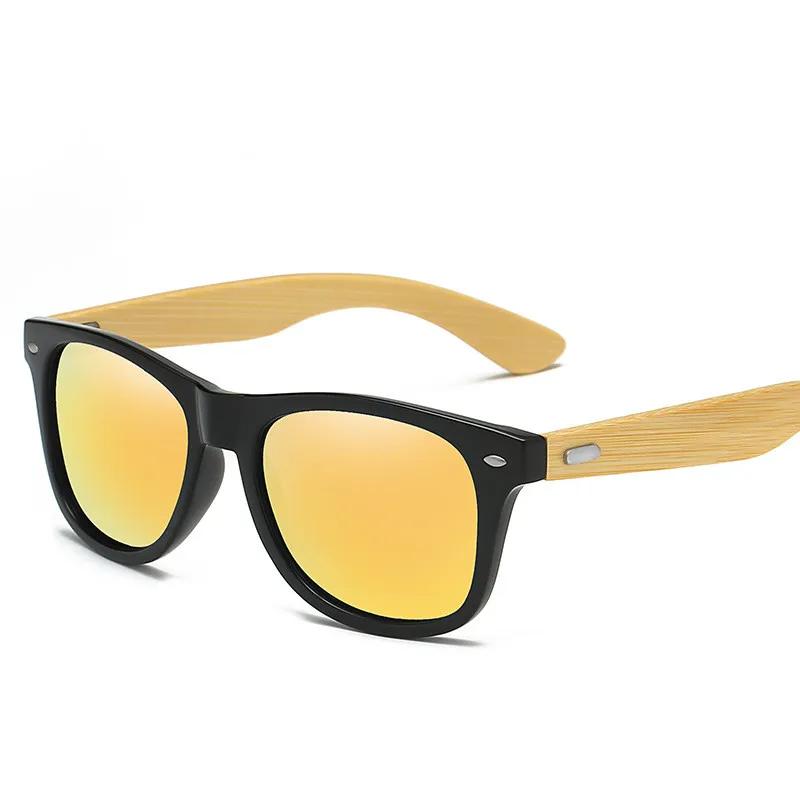 Mode Holz Herren Ultraviolett Sonnenbrille Klassische Männliche Autofahren Reiten UV400 Sport Sonnenbrille Brillen Holz Bambus Brille AS PICTURE