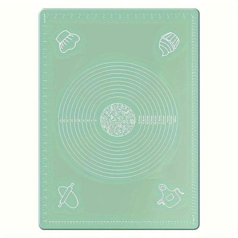 Antihaftbeschichtete Silikon-Gebäckmatte – Teigmatte zum Ausrollen von Brot, Süßigkeiten und Keksen – Küchen-Backutensilien und Zubehör für Weihnachten, Fastenzeit, Erntedankfest grün