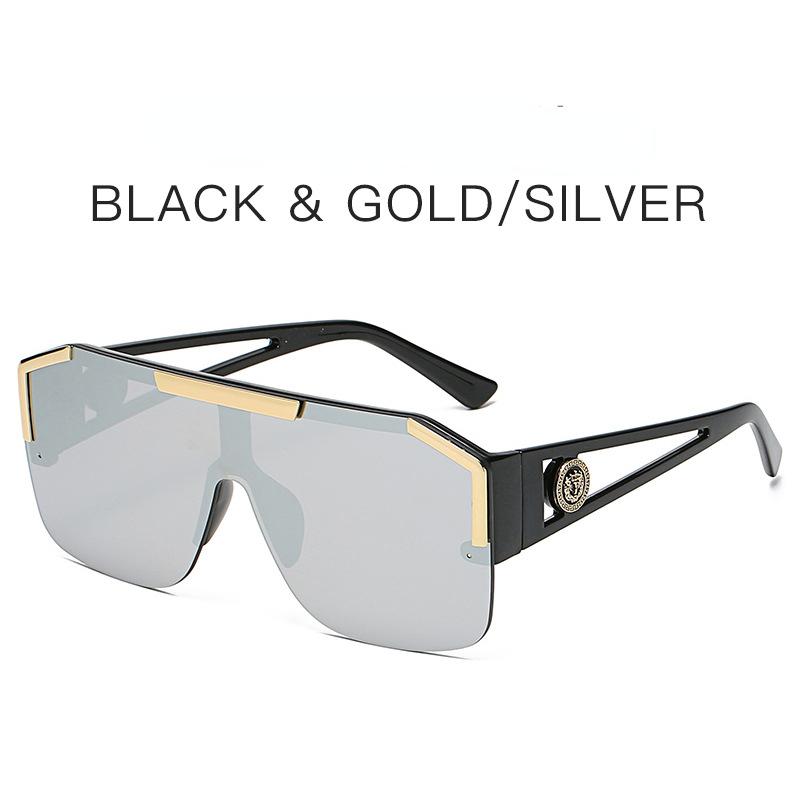Luxuriöse, übergroße Sonnenbrille, Outdoor-Sonnenbrille für Damen, modische quadratische Sonnenbrille mit Farbverlauf