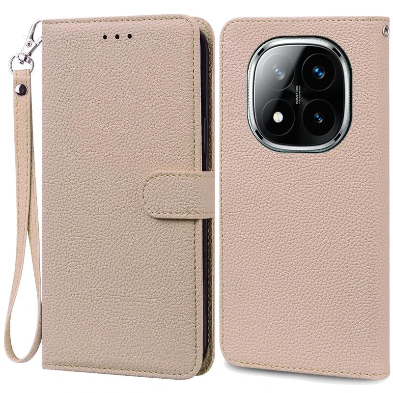 Für Redmi Note 14 Pro Hülle Xiaomi Redmi Note 14 4G 5G Note 14 Pro 5G 4G 14C Pro+ Plus 5G Hülle Leder Flip Wallet Cover Xiaomi 14 14T Pro POCO X7 RedMi Note 14 Pro+ weiß