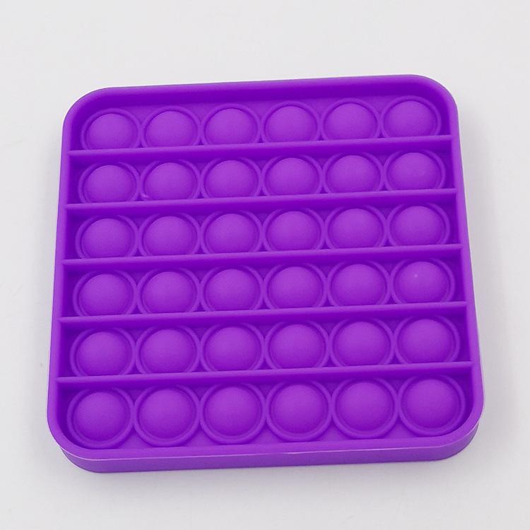 Modisch für Kinderspielzeug, Angstlinderung, Stressabbau für Erwachsene, sensorisches Spielzeug, seine Fidget-Extrusionsblase Square violett
