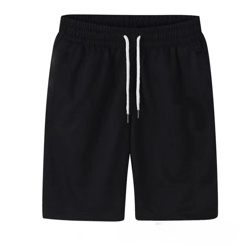 Shorts Herren Sommer Oberbekleidung Dünne Fünfviertelhose Herren Lässige Lose Sporthose Herren Strandhose Stretch 6XL schwarz