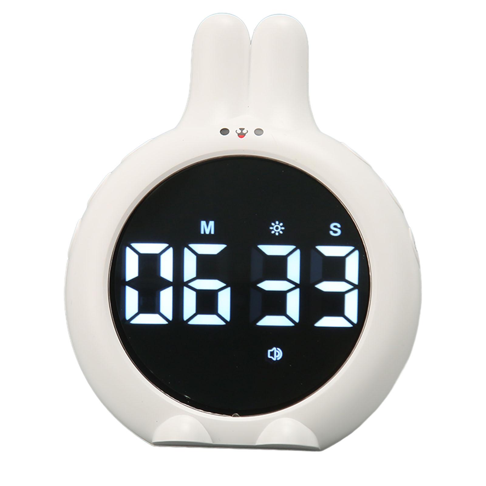 Niedlicher Hasen-Countdown-Timer für Kinder Magnetische Rückseite Verbesserte Zeitmanagement-Fähigkeiten LCD-Küchentimer
