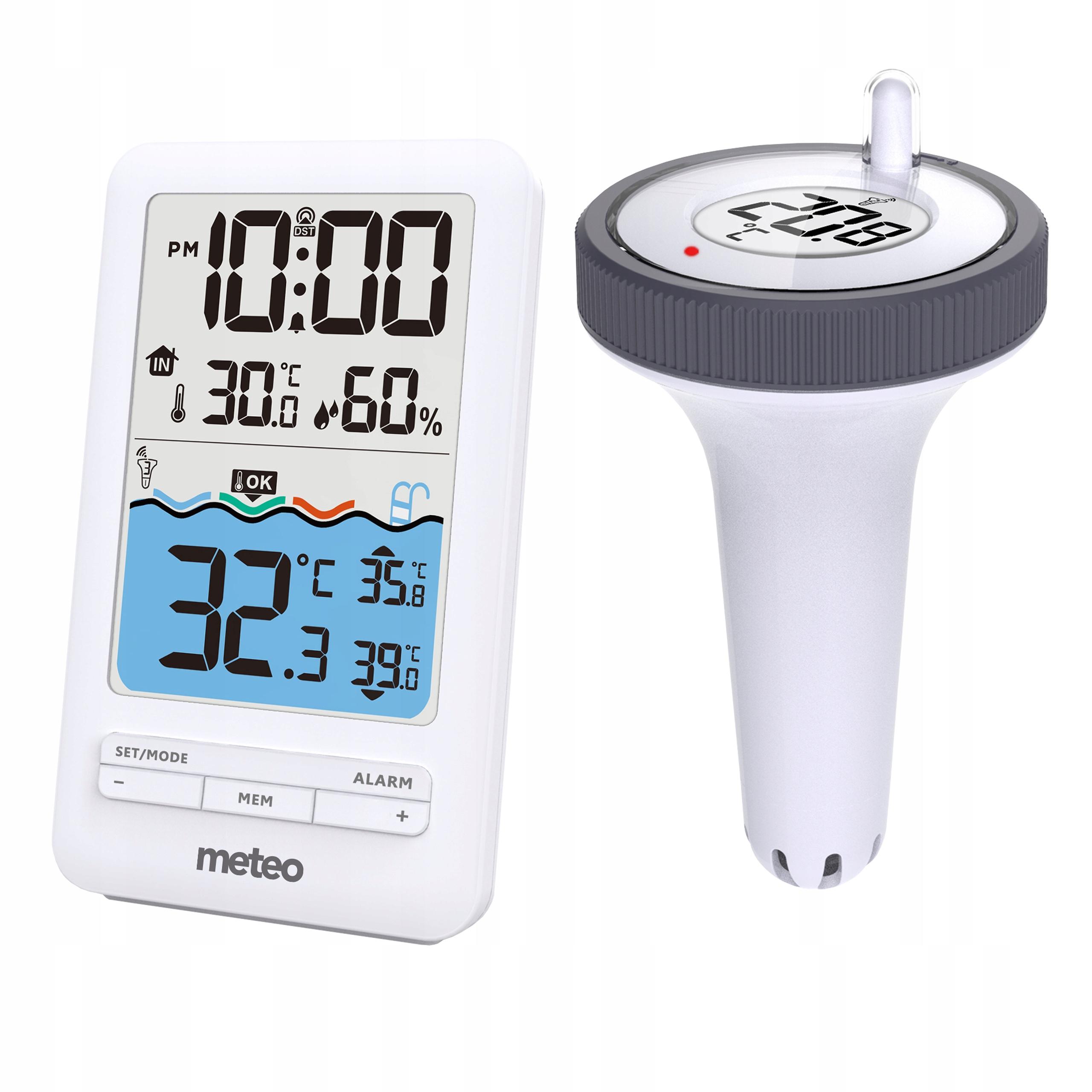 Schwimmbad-Thermometer Meteo Wetterstation Tb3 Messung am Telefon