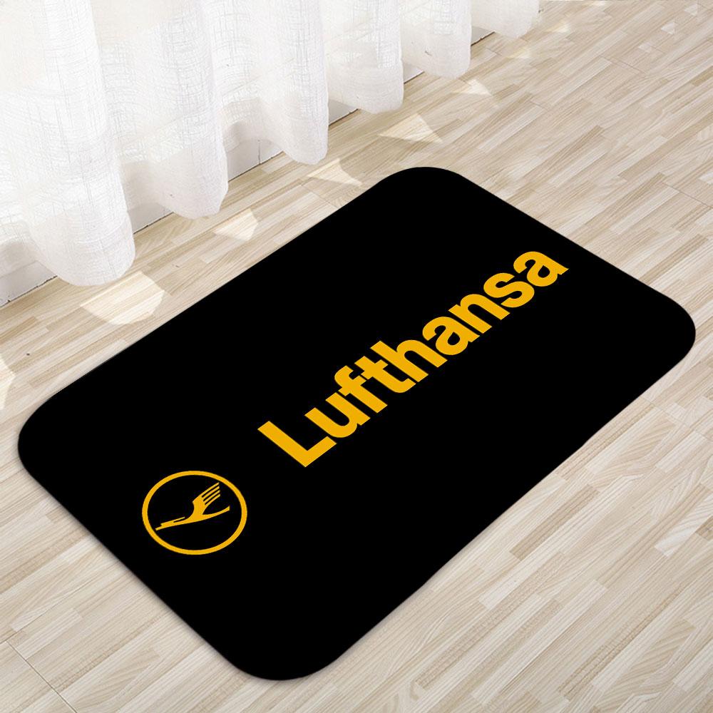 Lufthansa Fluggesellschaft Fußmatten Heimteppich Türvorleger Moderne Dekorationsmatte Rutschfeste Fußmatten 750 50cmx80cm
