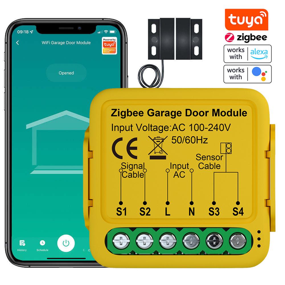 Tuya ZigBee Tor Öffner Intelligente Garage Tür Controller Modul Mobiltelefon Remote Tuya APP bunt