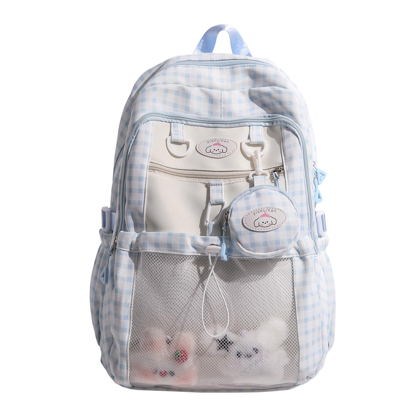 Schultasche Mittelschüler Schultasche weiblich süße Schwester Koreanisch hoher Wert Grundschüler College-Stil Rucksack Cartoon groß blau