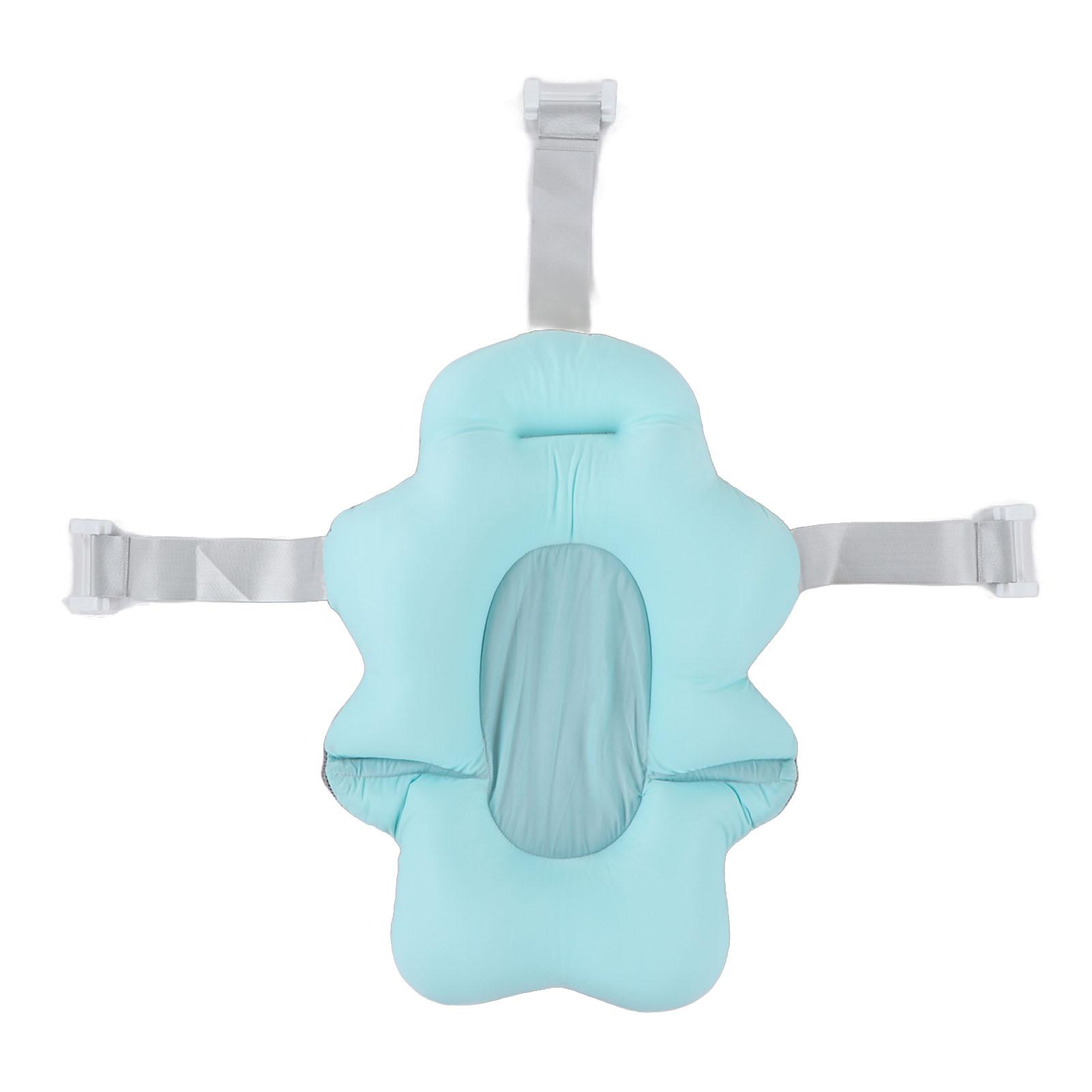 Baby Badesitz Universal Schwimmend Faltbar Weich Bequem Baby Badewannen Stützmatte für Baby hellblaue