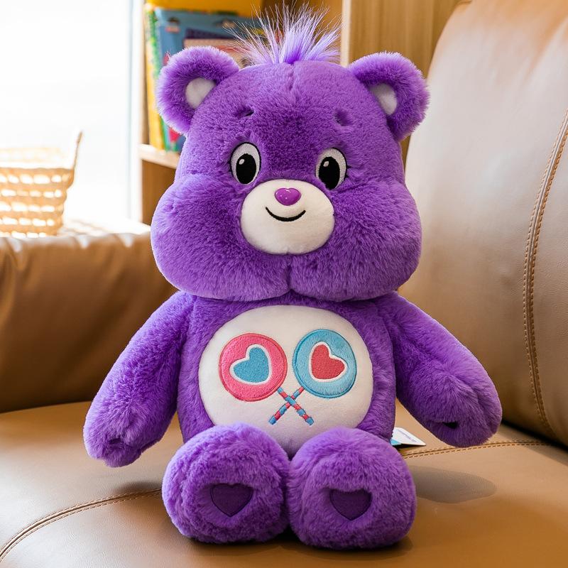 Kawaii Anime Plüsch Spielzeug Puppen Auto Zimmer Plüsch Kissen Spielzeug Puppen Geburtstag Valentinstag Geschenk Cartoon Bär Spielzeug 33CM violett