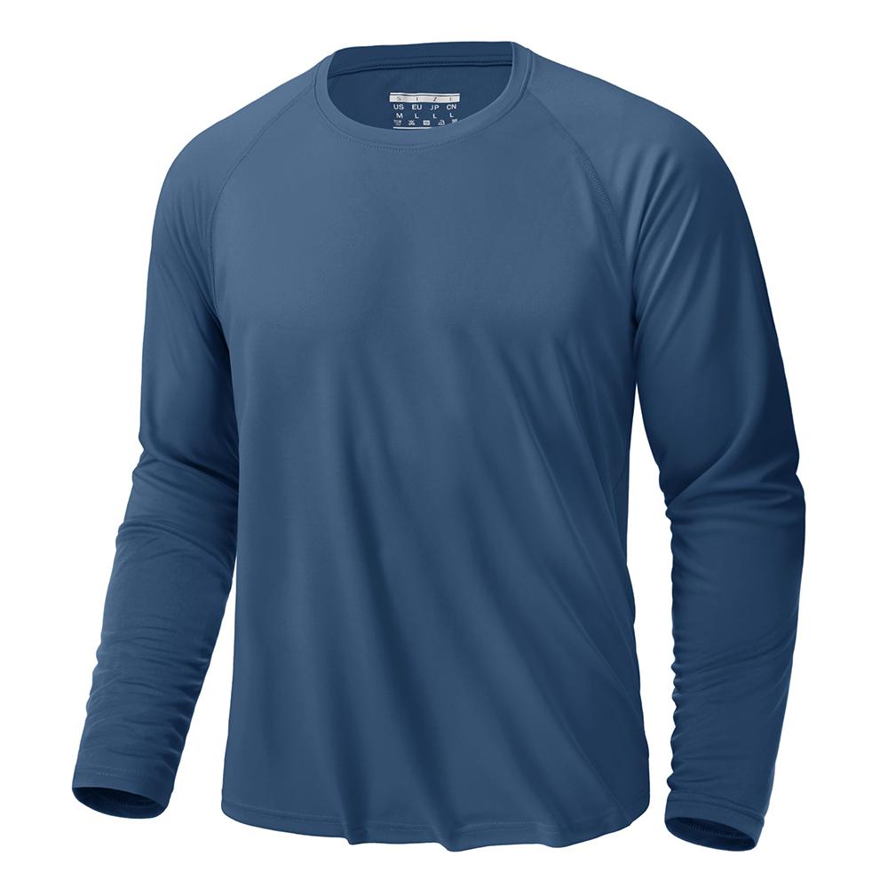 TACVASEN UPF 50+ Sonnenschutz T-Shirts Herren Schnelltrocknend Langarm Sport T-Shirts Performance Sport T-Shirts Oberteile XL gray
