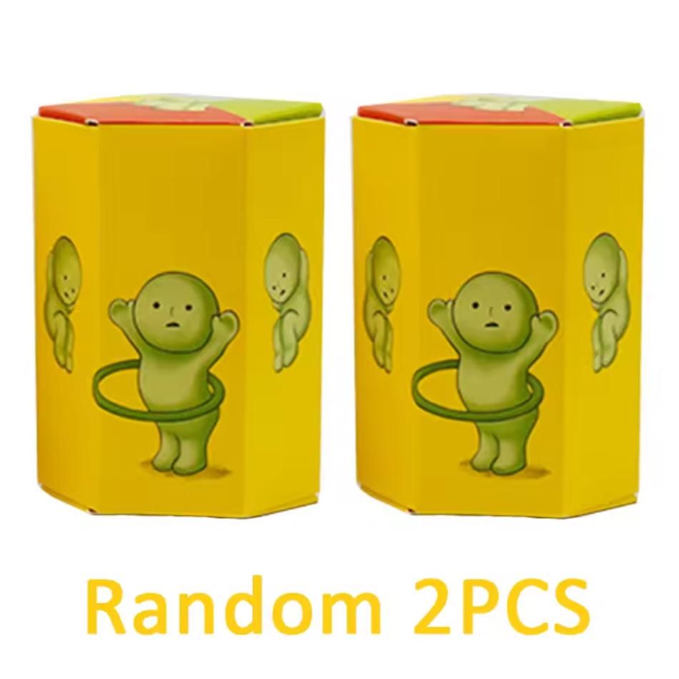 5 Stile leuchtend grüne Puppen Überraschungsbox Figuren Handyzubehör Puppensammlung Geburtstags-Weihnachtsgeschenk Schlafzimmerdekoration