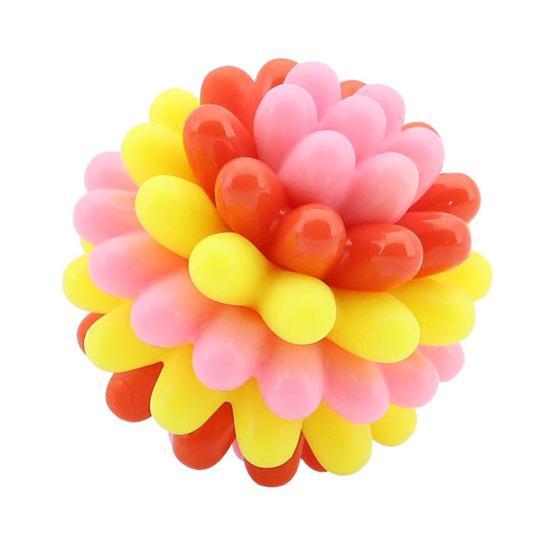 Hunde Kauspielzeug Ball Stacheliger Hunde Kauspielzeug Ball Zahnpflege Hochbelastbarer Gummi Backenzahn Ball Spielzeug für Mittelgroße Große Hunde Starke Kauer B