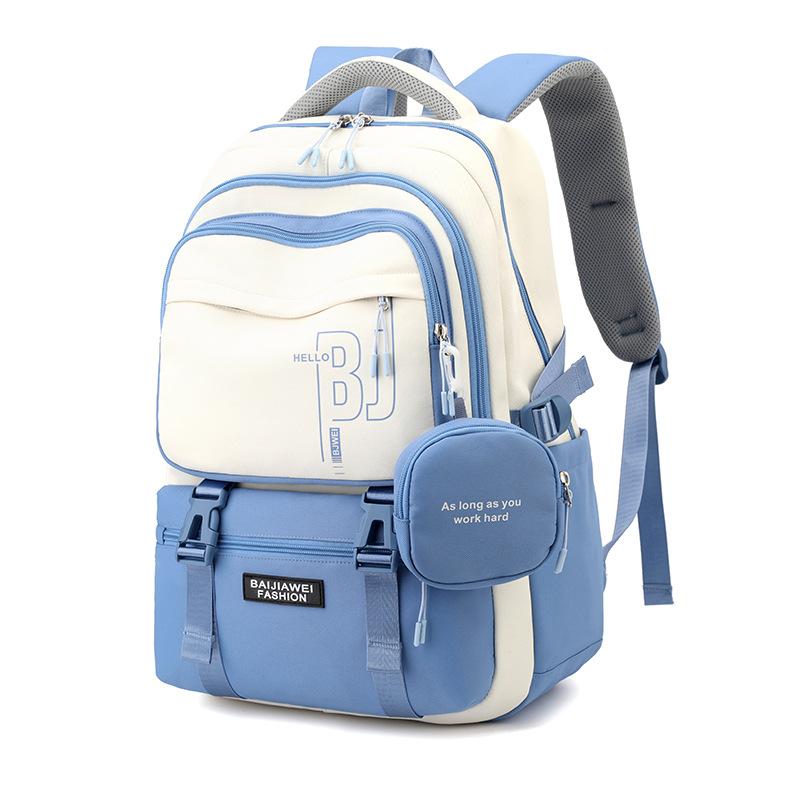 Frühling und Herbst Neue Schulranzen für Grundschüler der 3. bis 6. Klasse für Mädchen, leichter Rucksack für Teenager, wasserdichte Schulranzen aus Nylon für Jungen blau