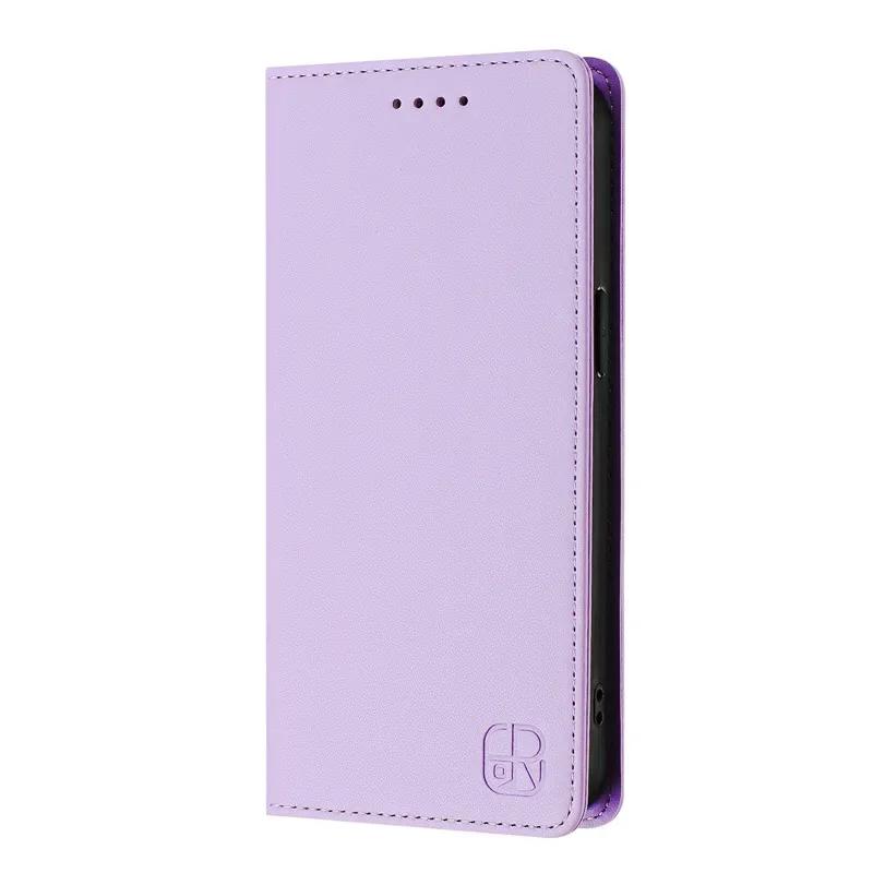 Luxus Anti-Diebstahl Brieftasche Flip Cover Handyhülle Für Sony Xperia 10 5 VI 2024 1 V IV Xperia10-6 1-5 Lederhüllen Einfarbig Coque for Xperia 5 VI 2024 licht lila