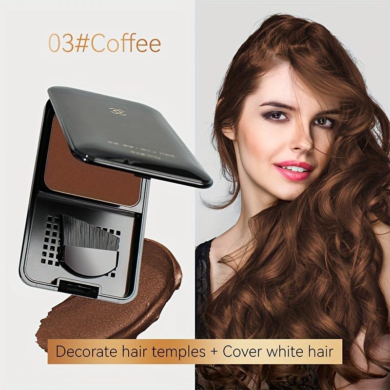 Haarfarbe Temporäre Haarfarbe Ansatzfärbung Sofortige Haaransatzabdeckung Pulver Einmaliger Haar-Concealer kaffeebraun