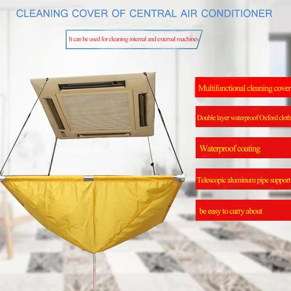 Klimaanlage Reinigung Abdeckung Klimaanlage Reinigung Wasserdichte Tasche Haushalt Wand-montiert gelb