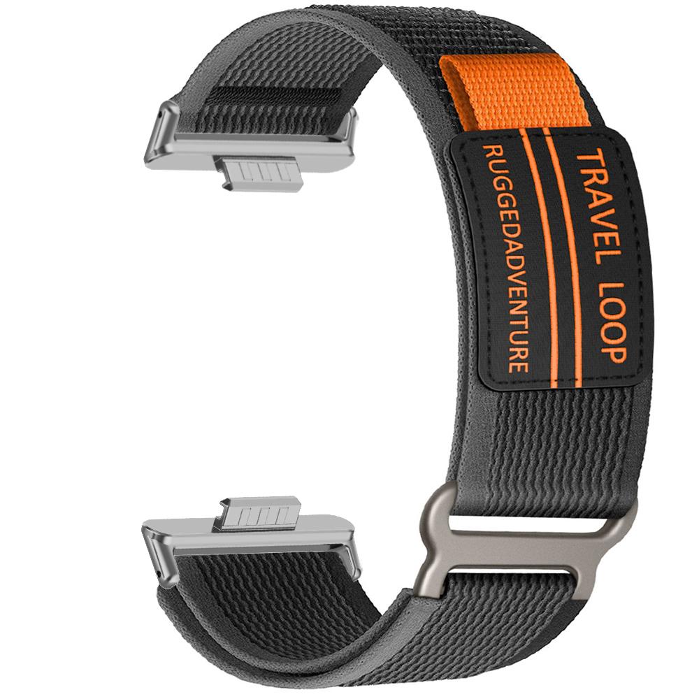 Nylonarmband für Huawei Watch Fit 4 Pro Band Sport Herren Damen Ersetztes Armband Huawei Fit 3 Fit 4 Travel Loop Correa Zubehör Huawei Fit 4 &Silver grau