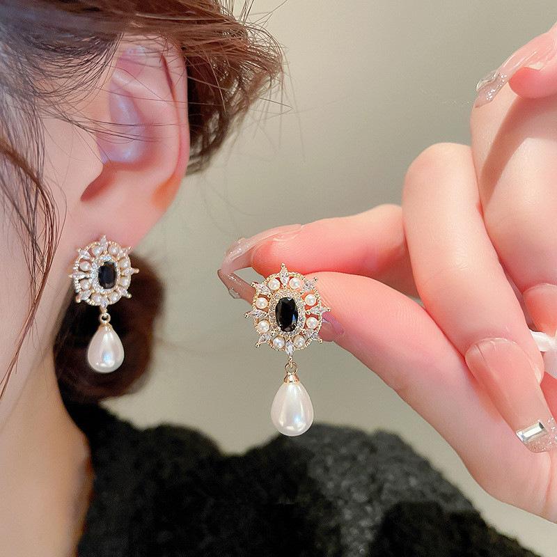 Atic Abnehmende Magnetische Gewichtsverlust Ohrringe Für Frauen Funkelnde Strass-Hängeohrringe Quarzstein Atic Drain Ohrringe
