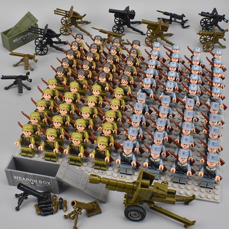 80 Stück Kinderspielzeug Soldaten Bausteine Mini Actionfiguren Lernspielzeug für Jungen Geburtstagsgeschenke