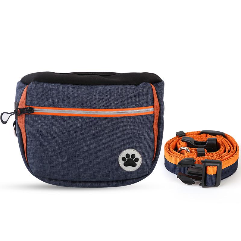 Tragbare Hundetrainings-Gürteltasche für Haustiere, Leckerli-Snack-Ködertasche, Hundefutterspender für den Außenbereich, Aufbewahrungstasche für Lebensmittel, Belohnungs-Gürteltaschen blau