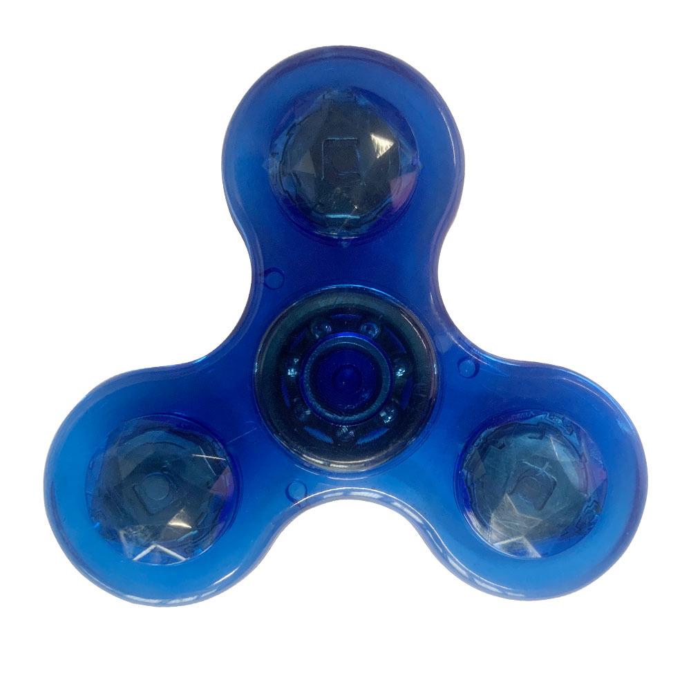 LED-Licht Fidget Spinner Finger-Spielzeug Hand Leuchtet im Dunkeln Stressabbau & Angstlinderung für Kinder blau