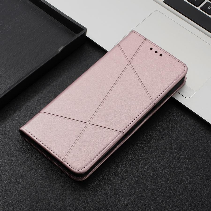 Ultradünne, starke magnetische Handyhülle für Samsung Galaxy A56 A36 A26 A16 A55 A35 A15 A54 A34 A14 S25 S24 S23 S22 S21 S20 Ledertasche Brieftasche Samsung S23 rose gold