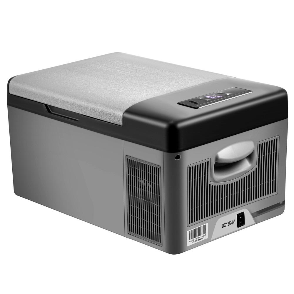 15L Kompressor Kühlbox Mini Fahrzeug Camping Tragbare Gefrierbox grau