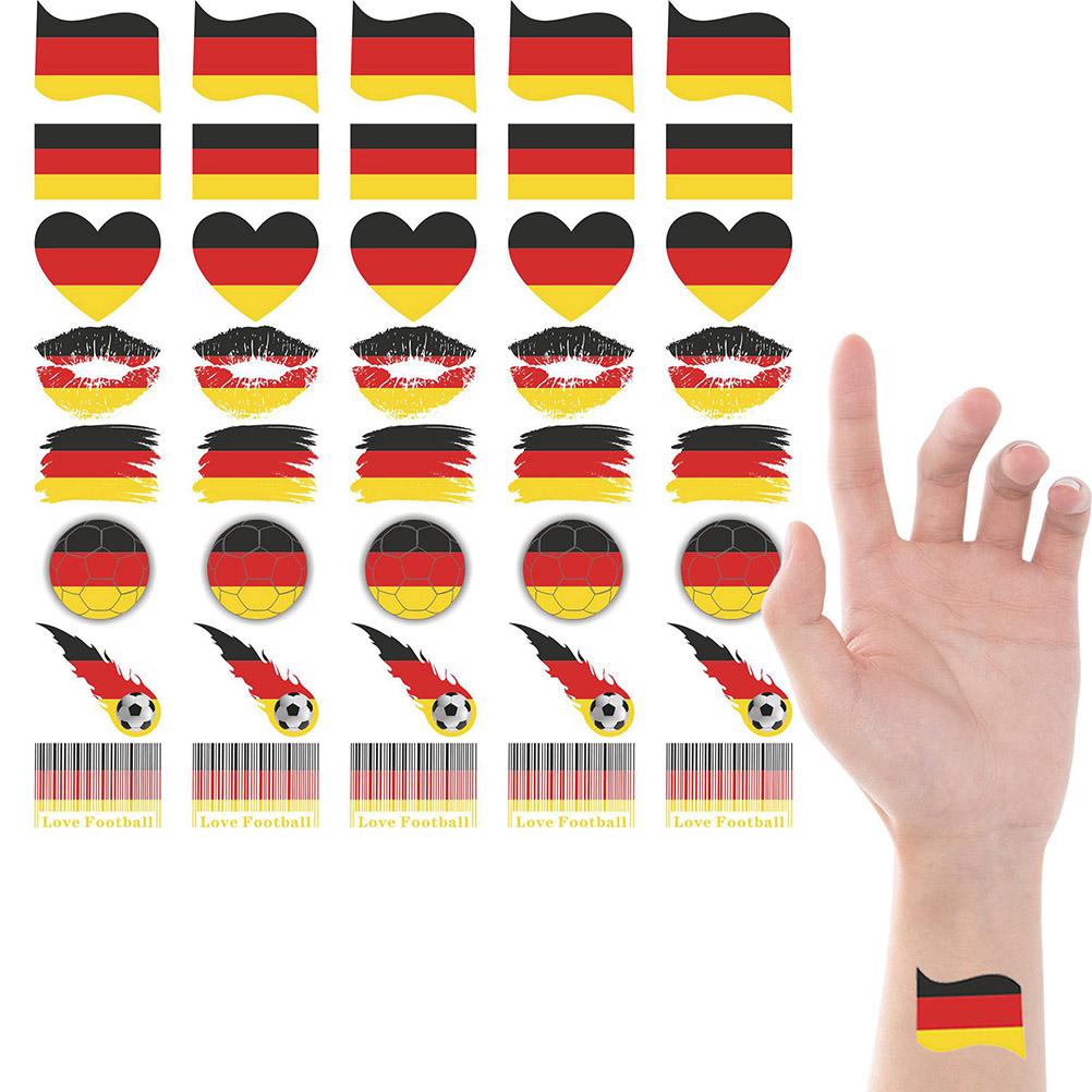 40 Stück Flagge Temporäres Tattoo Nationalflaggen Tattoo Aufkleber Wasserdichte Flaggen Temporäres Tattoo 8