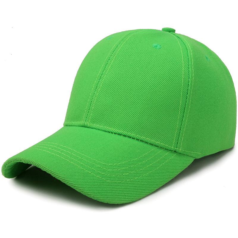 Unisex-Hut, einfarbig, gebogen, Sonnenblende, Hut für den Außenbereich, staubdicht, Baseballkappe, einfarbig, modisch, verstellbar, Freizeitkappen für Männer und Frauen fluoreszierende grün