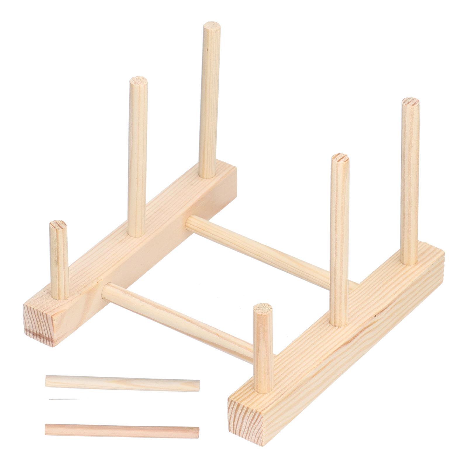 Abtropfgestell aus Holz für Teller, verformungsfreies Geschirr, Aufbewahrungs-Organizer für Teller, Schüsseln und Tassen