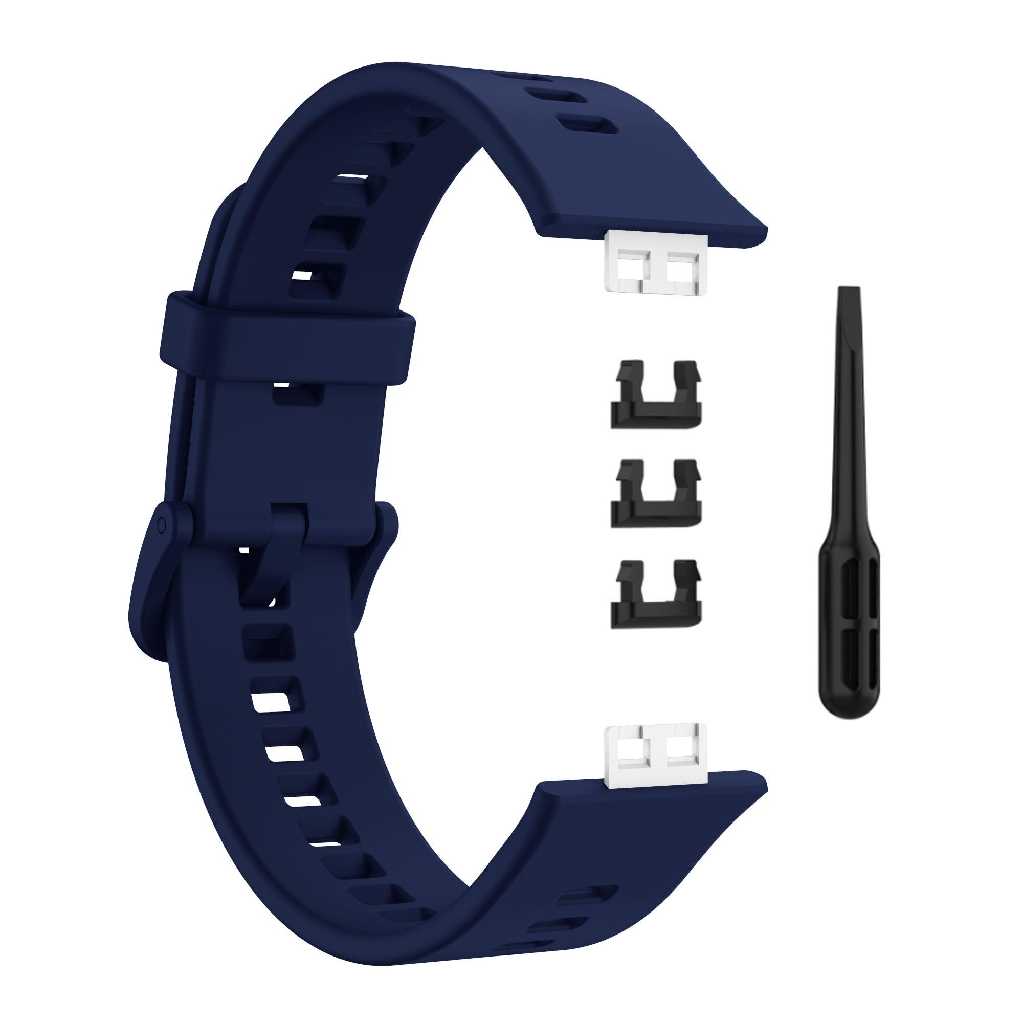 Armband für Huawei Watch Fit Armband Smart Silikon Uhrenarmband Armband Watch fit Special Edition Armband Druck Zubehör Sport only  the  strap nachtblau
