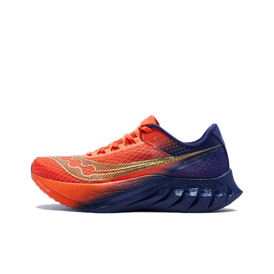 Saucony Endorphin Pro 4 Bequeme Vielseitige Laufschuhe Unisex Laufschuhe Orange Blau S30939-552 46.5