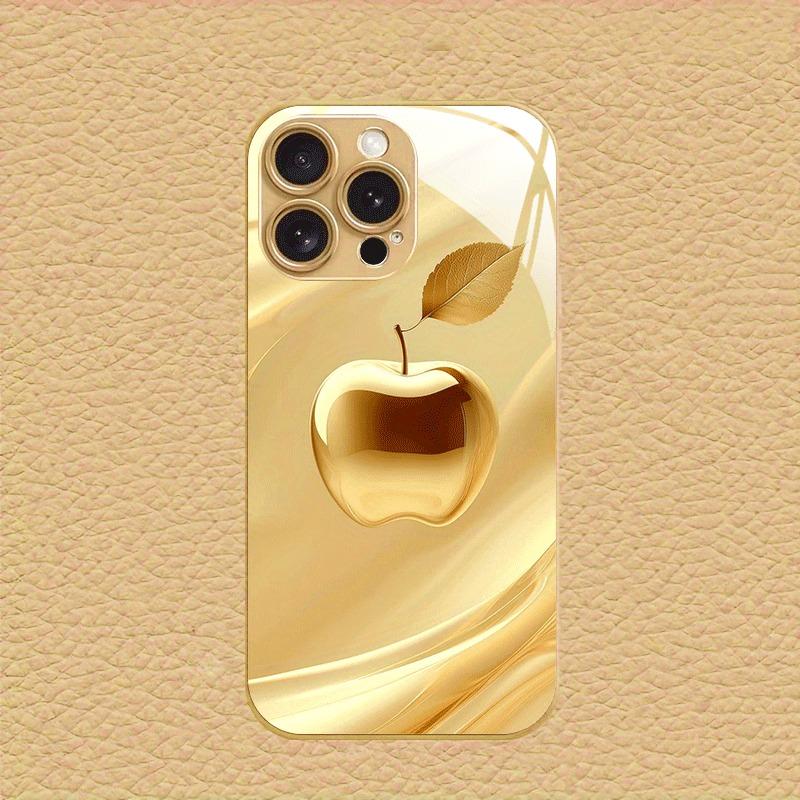 Luxus Gold Für Apple Muster Metallische Farbe Glas Handyhülle Für iPhone 17 16 15 14 13 12 11 Pro Max 15 Plus 17 Air 16E Hülle iPhone 16 Plus