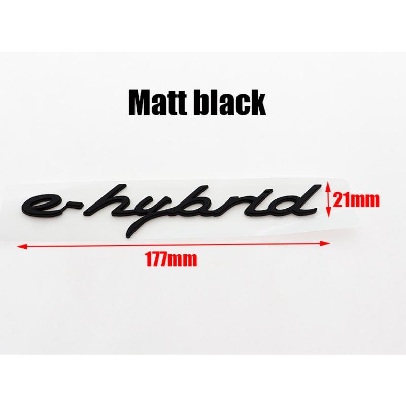 1 Stück neu 4 S Turbo e hybrid ABS Auto Kotflügel Seite Logo Aufkleber Heckklappe Kofferraum Plakette Aufkleber Auto Heckemblem Aufkleber Zubehör ehybrid matte schwarze