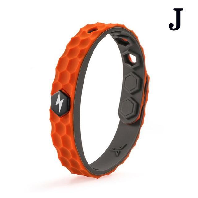 Mode Silikon Anion Armband Männer Frauen Anti-statische Ionen Sport Armband Energie Negative Paar Armreif Balance Armband orange